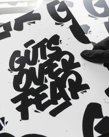 Digital Art print - Guts over fear - close up