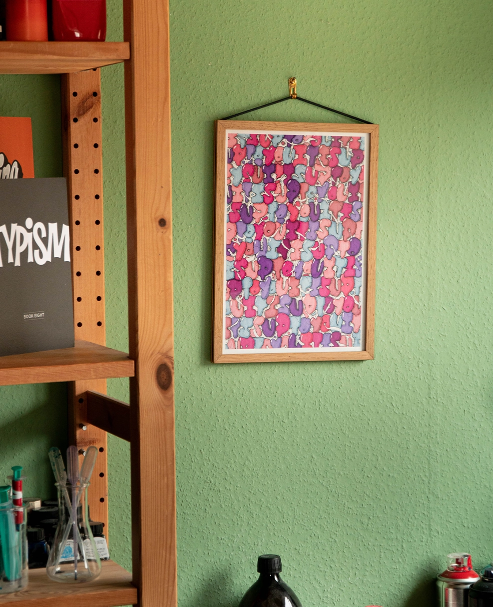 "Its up to you" Pattern Fine Art Print on wall